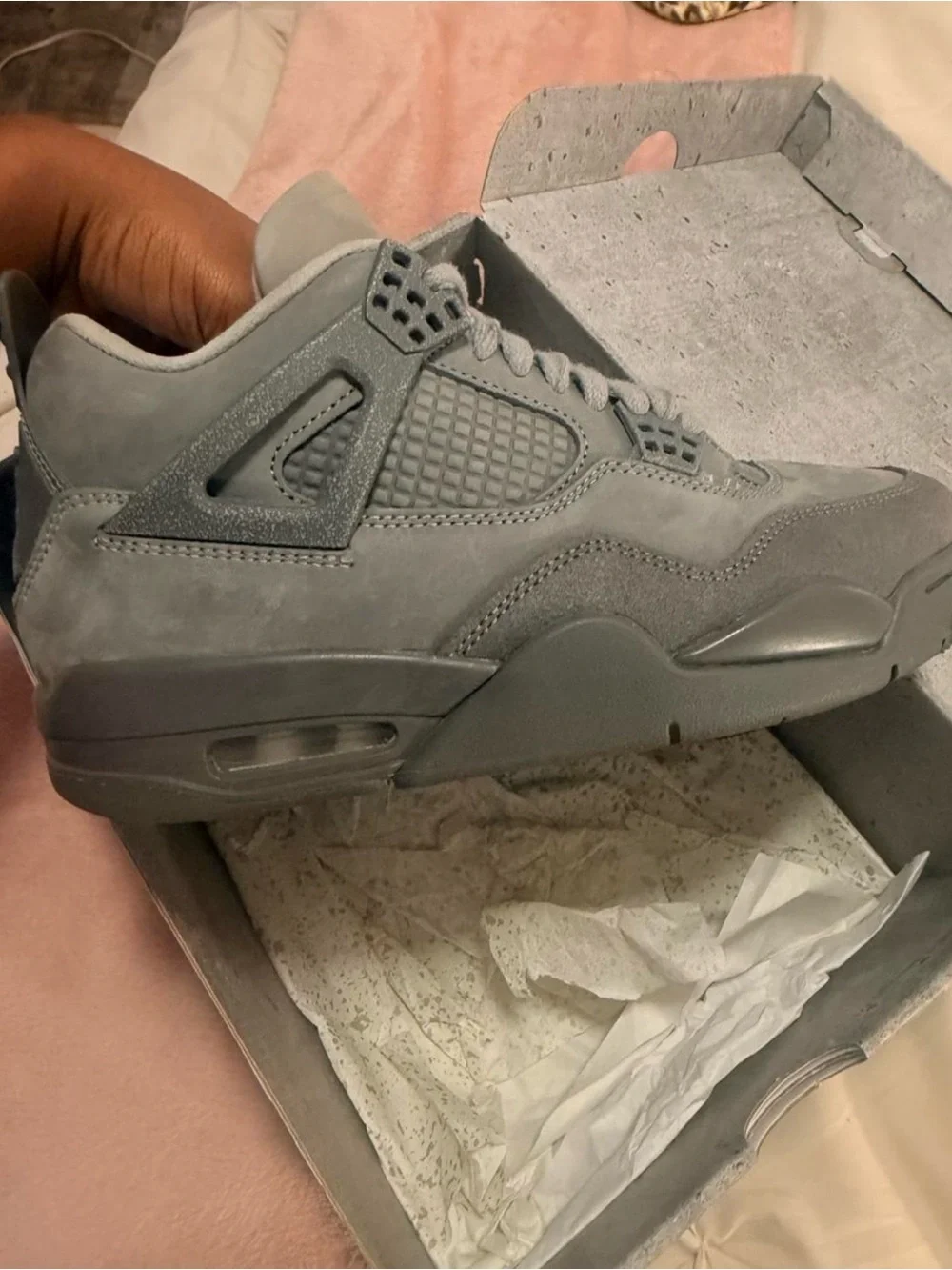 Jordan Men's Suede Sneakers in Gray